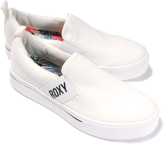 Amazon ロキシー レディース シューズ Smu Coastline Cvs Slip On ムラサキスポーツ限定 Rftm Wht 24cm ローファー スリッポン