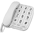 Big Button Phone for Wall or Desk with Speaker and Memory