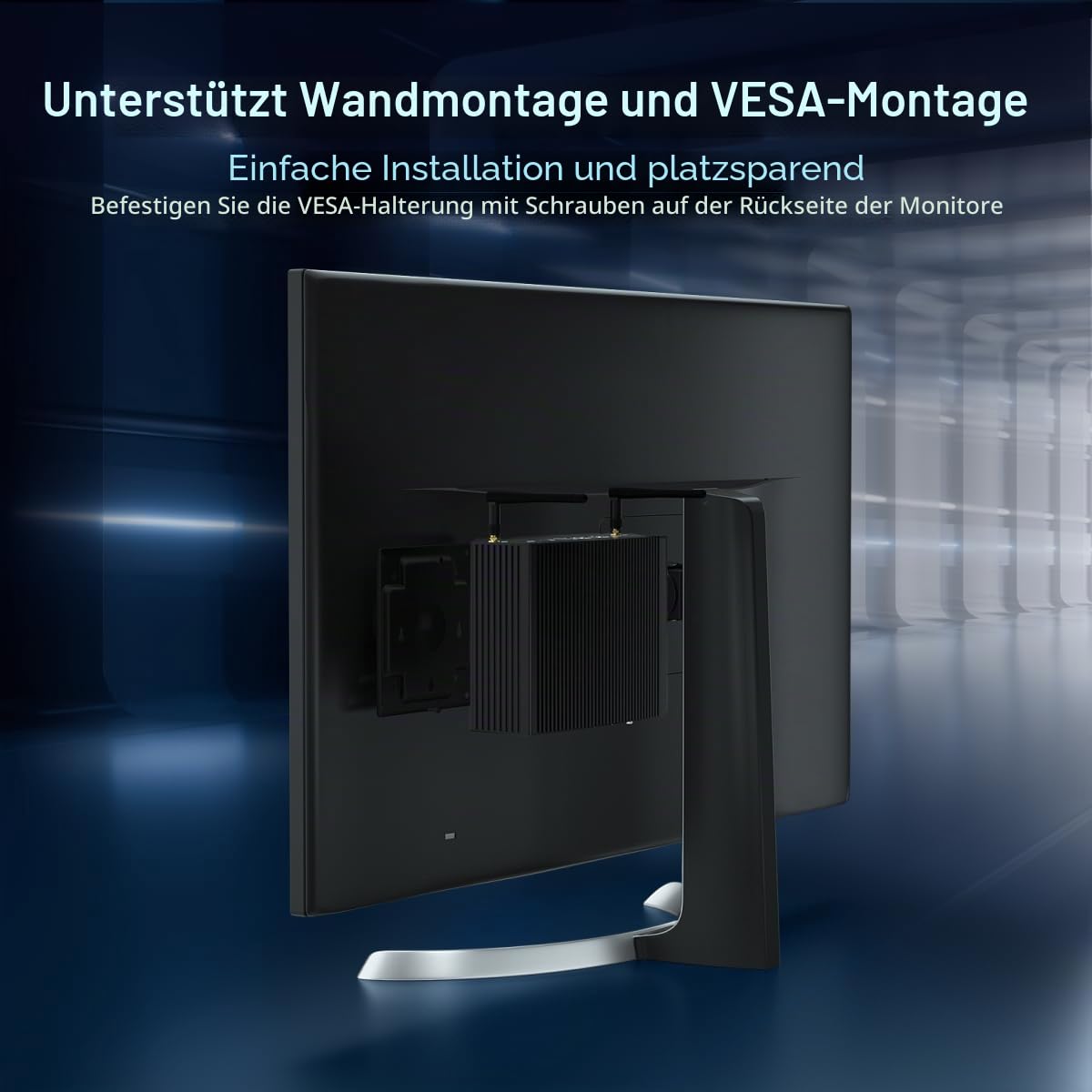 WEIDIAN Lüfterloser PC Industrie Mini PC lüfterlos Win 11 Pro i5 16GB RAM 512GB SSD Core i5 8350U Mini Desktop Computer 4K 2HD, 2RS232 COM, 2Gigabit LAN, 8USB Linux Auto Power On für Business Home 6