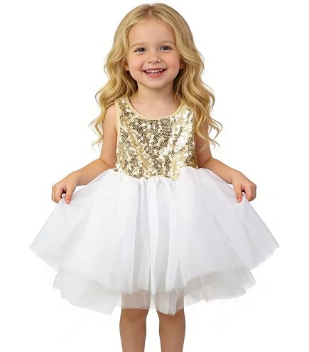 gold sequin infant dress stylesilove Toddler Kids Tulle Flower Girl Dress, 6 Colors (12-18 Months / 100, Blue): Clothing, Shoes & Jewelry 23rd May 2025