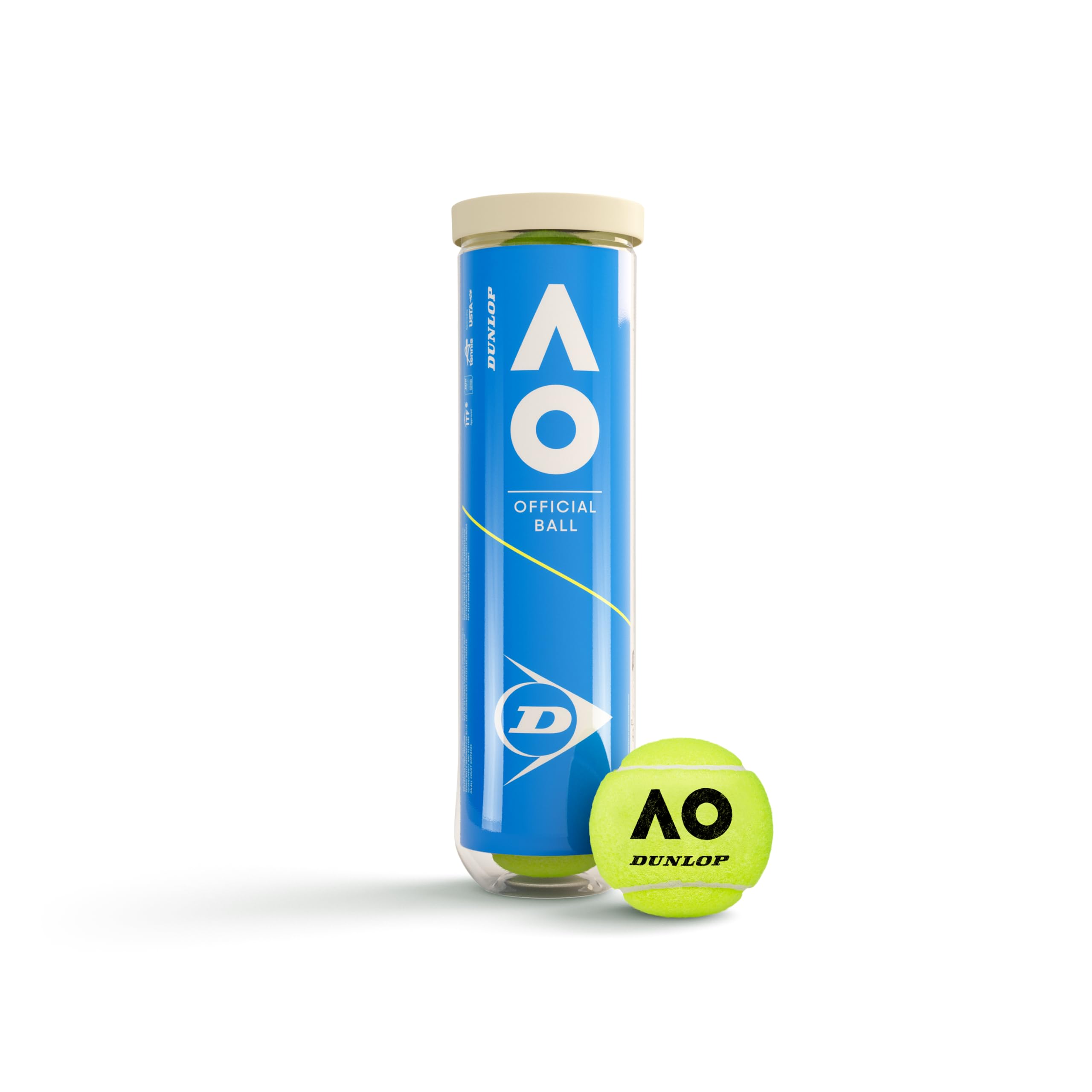 Dunlop Unisex D Tb Australian Open 4Pet Tennisbälle, Yellow, One Size
