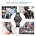 FunkyTop Couple Watches Mens Women Stainless Steel Mesh Watch Quartz Analog Fashion Casual Waterproof Ultra Slim Watch