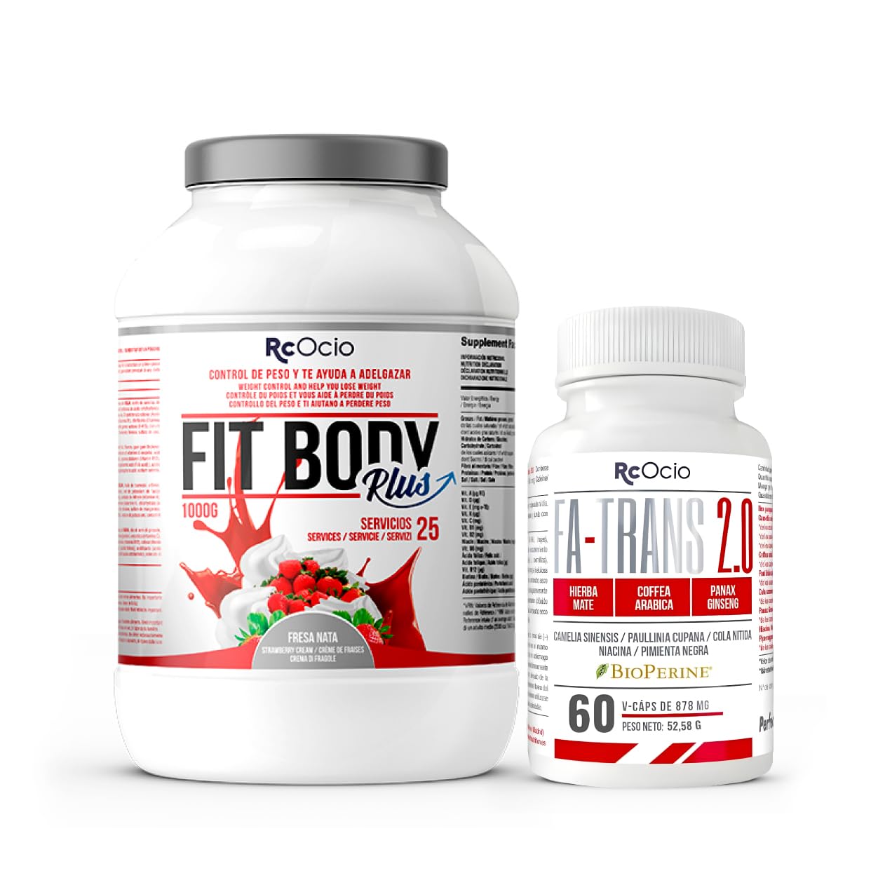 Weight loss pack: Meal Replacement Shakes With Protein To Lose Weight. Fat Burner with collagen + Thermogenic Fat Burner/For Men & Women. Weight lose (Strawberry & Cream, 1 Kg)