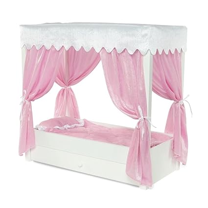 Amazon.com: For American Girl Doll Canopy Bed & Trundle Storage - 80 ...