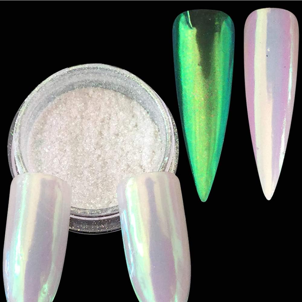 Vonrui 0.2g/jar Unicorn Aurora Pigement Nail Glitter Powder UV Gel Nail Dust Glitter For Nails Art Decorations Manicure Tools