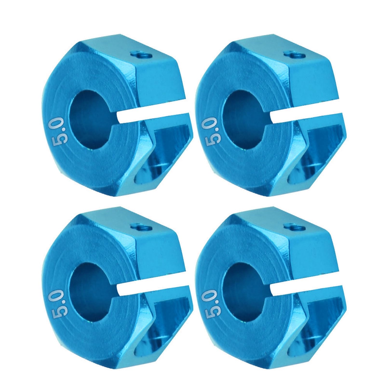 Wheel Hex Hub Adapters, 12mm Universal Wheel Hex Hub Adapter for HSP Sakura 1/10 Scale RC Car(5.0MM Blue)