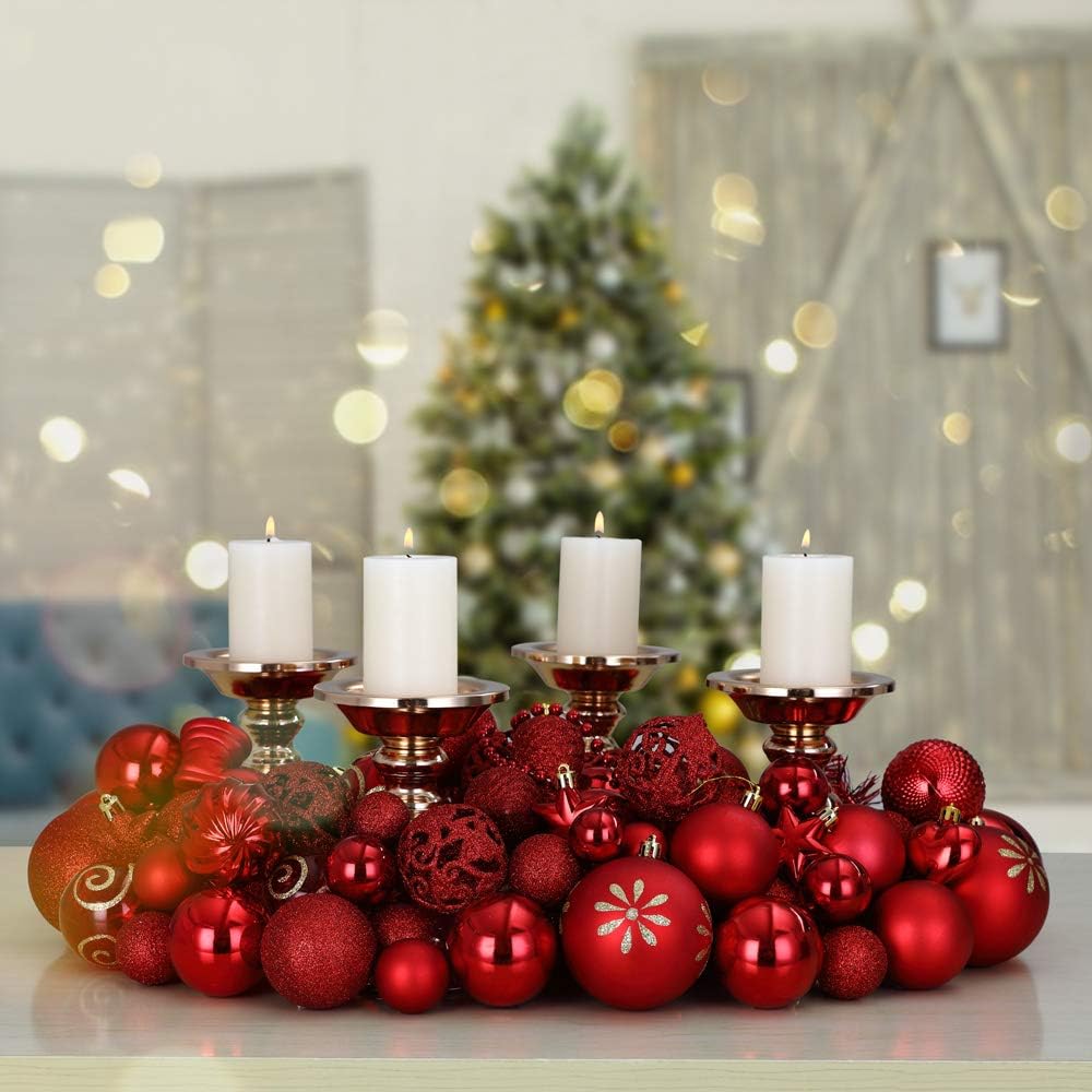 Bellissime Particolari Immagini Natalizie.Deuba Palline Di Natale 100 Pezzi Palline Natalizie Decorazioni Natale Palle Albero Di Natale Decorazione Natalizia Rosso Amazon It Casa E Cucina
