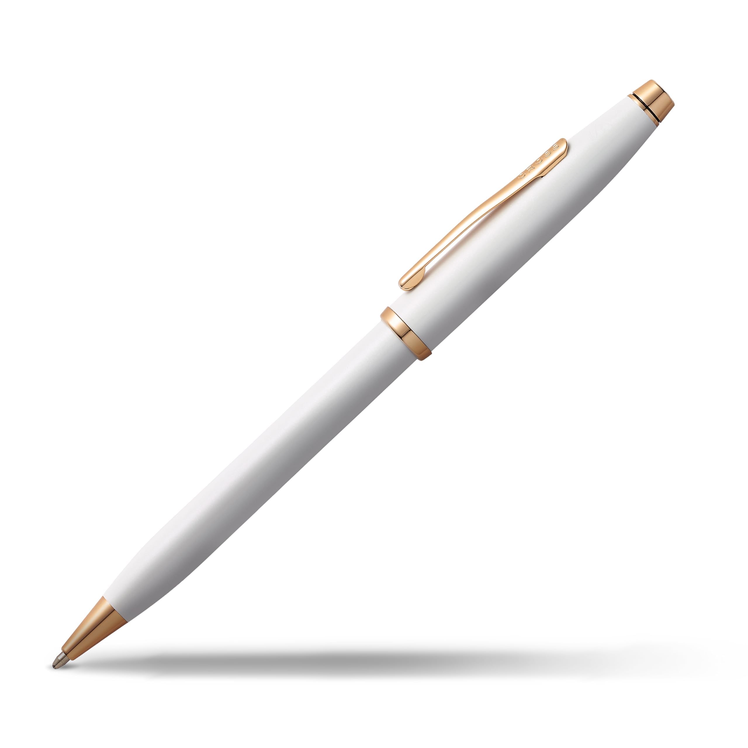 CROSS Century II Pearlescent White Lacquer Ballpoint Pen with Rose-Gold Tone Appointments