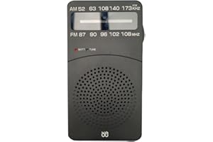 Fuuroottly J-166 Pocket Portable Mini Radio FM/AM Digital Tuning Radio Receiver FM87-108MHz MP3 Music Player Radios