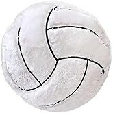 XIZHI 14 Inch Volleyball Plush Pillow Toy Soft Stuffed Sports Throw Plush Pillow Cushion Gift for Kids Sofa Bedroom Decoration and Children Birthday(White A)