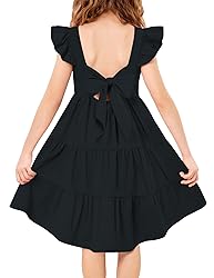 Arshiner Black Toddler Dress Summer High Low Twirl