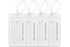 AI-DEE Colorful Flexible Travel Luggage Tags for Baggage Bags/Suitcases - Name ID Labels Set for Travel