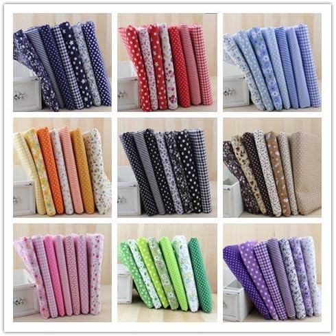 New 63 pcs Thin Cotton Fabric 10'' inch Squares Sewing Quilting Craft Red Blue Black 9 Color Series Patchwork