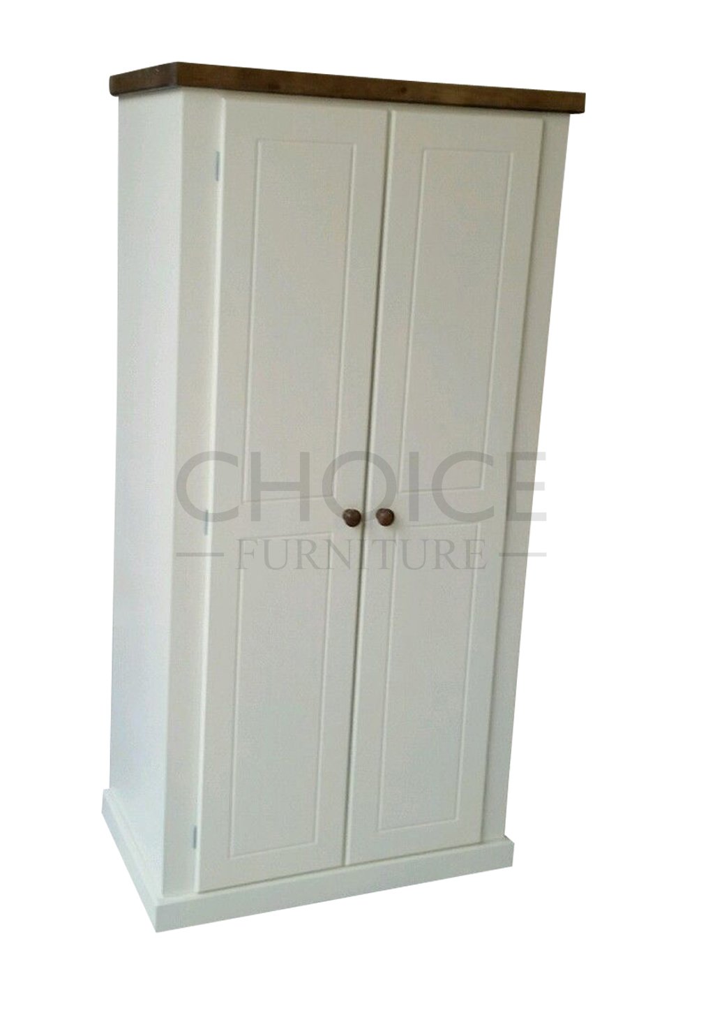 Komfy Living Handmade Bedworth Cream Painted Double Ladies 2 Door