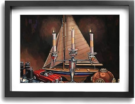 Amazon Co Jp アートパネル ポスター マエストロ イラスト 新宅 おしゃれ 彩色 優美 快適 気持ちがいい 絵画 インテリア フレーム装飾 画 アート 額縁 壁画 芸術家 壁掛け 木枠付き 木枠セット デザイン 思い出の品 贈り物 景品 プレゼント 40 30cmろうそく ぬいぐるみ