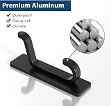 pickpiff Self Adhesive Hooks 6KG, 4 Pack Heavy Duty No-Nail Door Hooks Black view 6