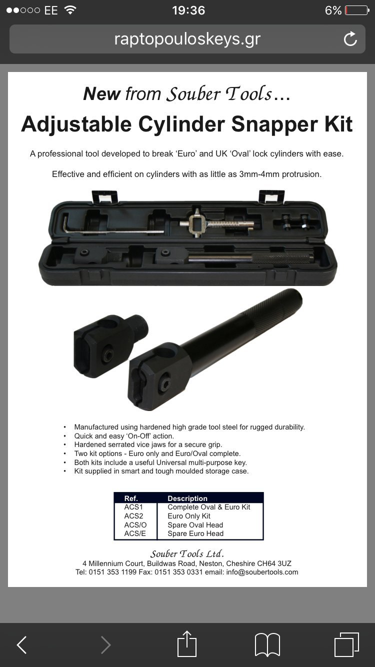 Souber Adjustable Cylinder Snapper - Snapper