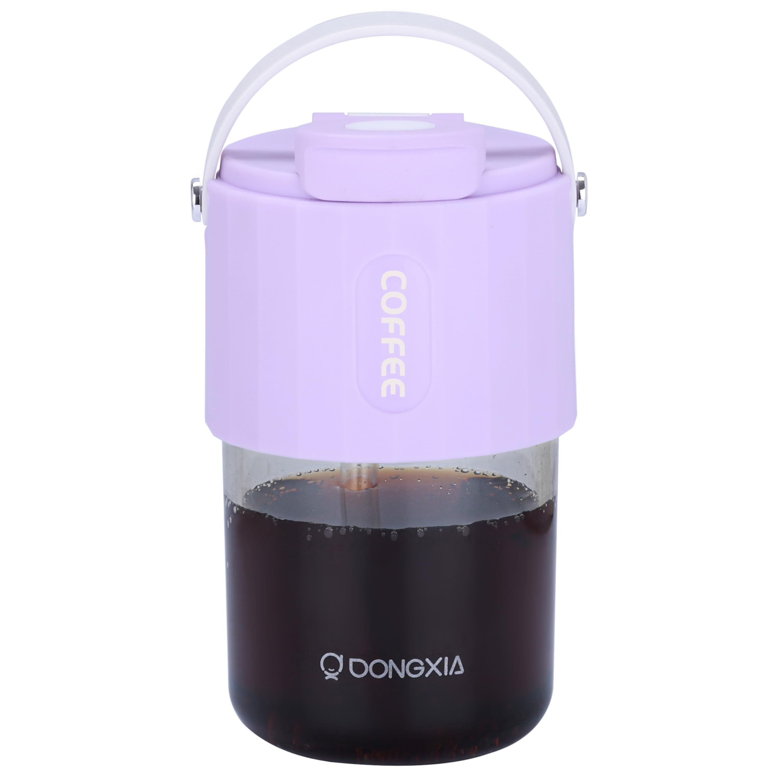 BELLE VOUS Purple Plastic Drinking Tumbler with Lid and Straw - 400ml/13.5oz Reusable BPA-Free Tumbler - Leakproof Thick Wall Mug for Iced Coffee, Tea, Juice, Water, Smoothies & Other Hot/Cold Drinks
