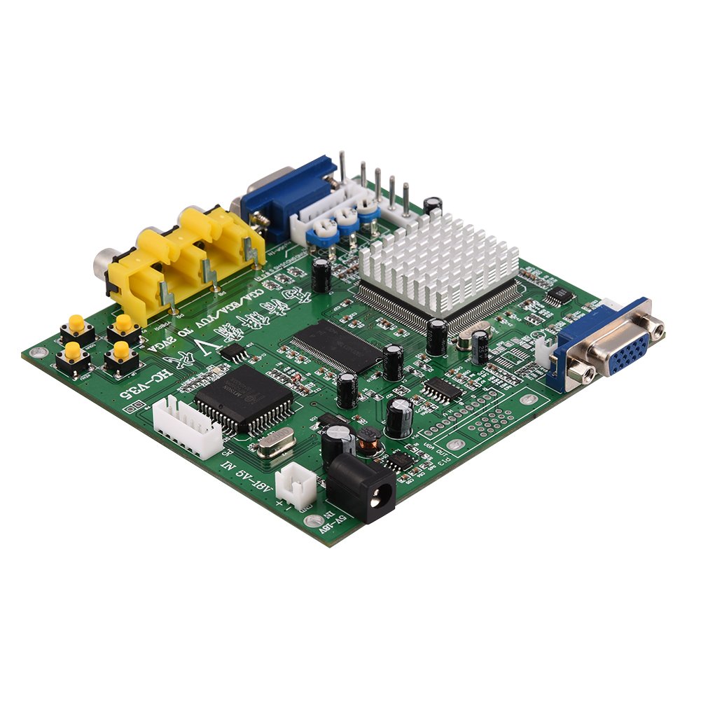 Bewinner CGA/EGA/YUV/Colour to VGA Game HD Video Converter Adapter Board for CRT LCD PDP Monitor, Converter Board Supports All Types of VGA Monitors