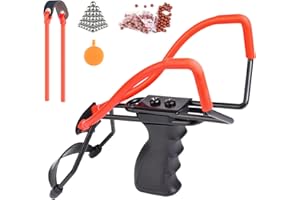 Catch&Hunt Wrist Rocket Slingshot for Adults, Scalable Powerful Professional Shooting Sling Shot, with Ammo,Spare Rubber Band,Targe（Tenhanced Style）