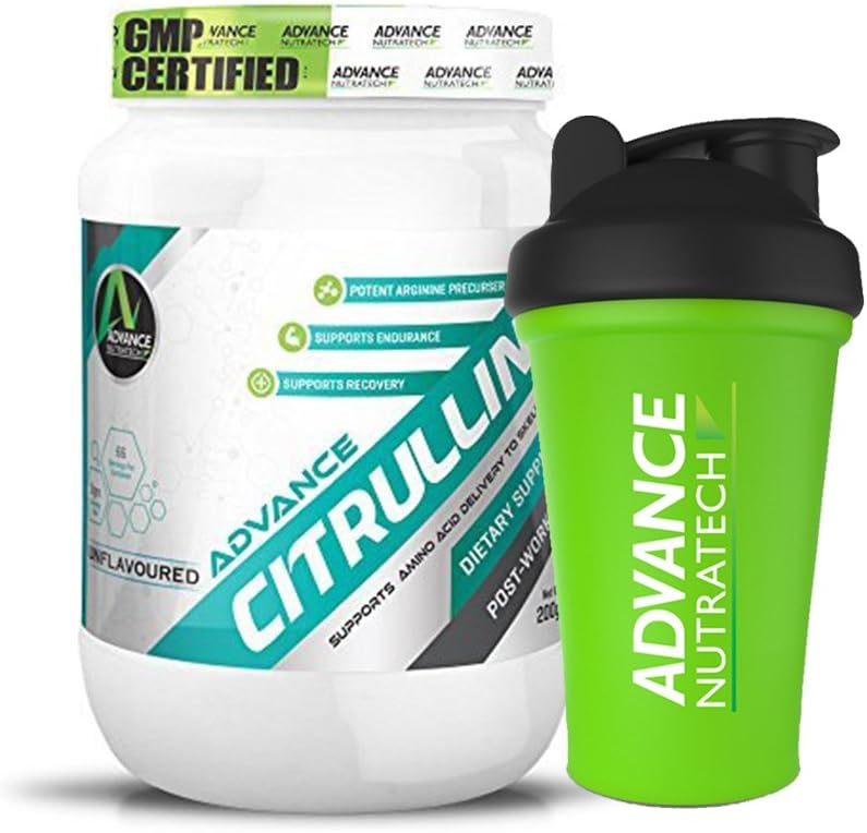 Advance Nutratech Citrulline Malate 2:1 Post Workout 200Gm Unflavoured With Free Shaker With 66 Servings.