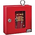 Global Industrial Emergency Key Box, Keyed Differently, Red, 6-1/4"Wx2"Dx6-7/8"H