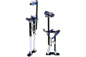 kimllier 24-40 Inch Aluminum Alloy Stilts Adjustable Height Drywall Stilts Black Fit for Work High Above The Ground