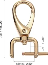 sourcing map 2Pcs Gold Lobster Claw Clasp 15mm D Ring Hook with Screwdriver view 2