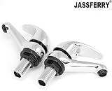 JASSFERRY Chrome Basin Taps Pair Hot Cold 1/2" Faucets with Lever Handles view 6