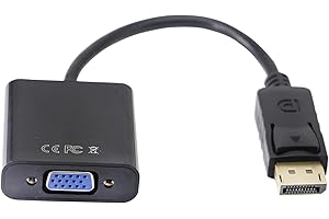 DP to VGA,DisplayPort to VGA Adapter,DP Male to VGA Cable Connector 1080p for Monitor, Projector,Computer,Desktop,Laptop,PC,H