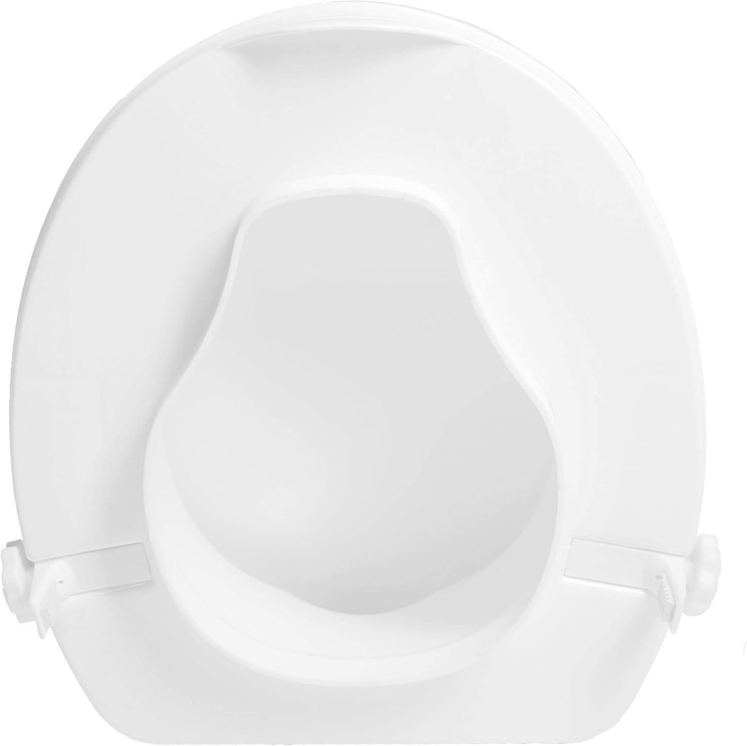 PCP 4" Raised Standard Toilet Seat, Increase Height Over Commode, Includes Lid, Tightening Stability Safety Clamps: Health & Personal Care