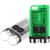 BORUIT V3 Mini Powerful Keychain Flashlights with Red UV Blue Light,High Lumens 900LM USB-C Rechargeable Small Pocket EDC LED Flash Light-12 Modes,IP65 Waterproof,Tail Magnet