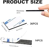 RENKE Super Strong Sided Adhesive Strips 50 Pcs - Heavy Duty Mounting Pads view 2