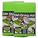 S&T Microfiber Dish Drying Mat, 16 by 18-Inch, Lime Green - 2 Pack