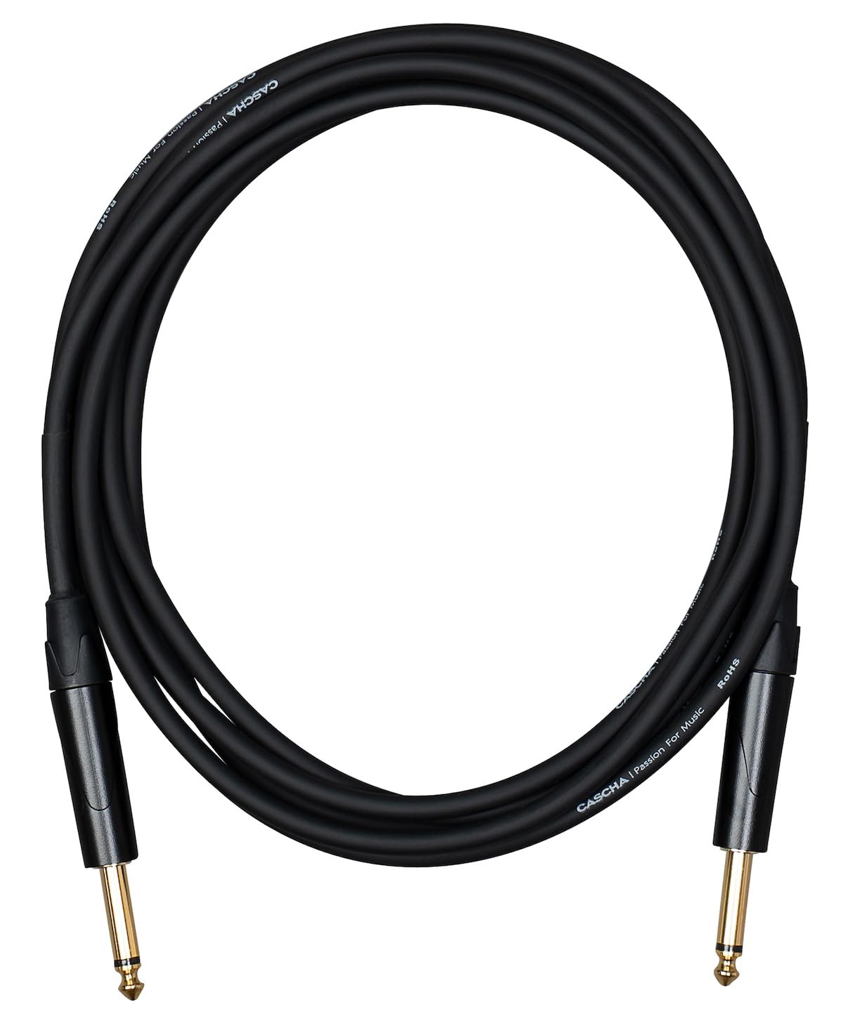 CASCHA Advanced Line Guitar Cable, Black, 3 m