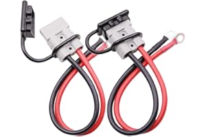 ANDCHIER 30cm 50A 8AWG 8 Guage Cable Connector for Andersons Plug Extension Cable Electric Forklift Battery Charging Cable Co
