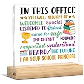Principle Gifts for Women Men, Gifts for School Principal Thank You Appreciation Birthday Back to School End of Year, Principals Acrylic Sign Office Desk Decor