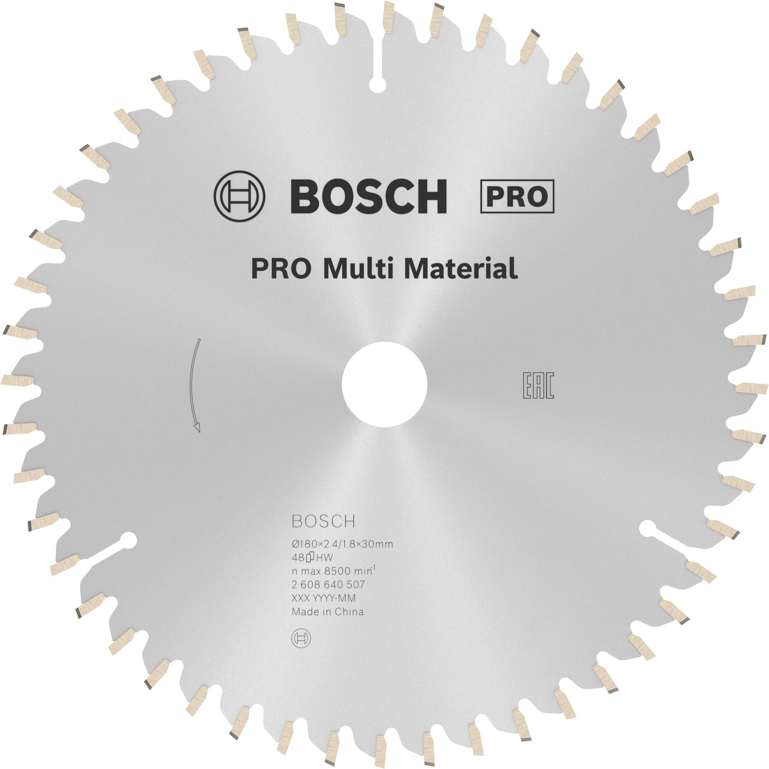 Bosch 1x PRO Multi Material Circular Saw Blade for Corded Hand-Held Saws (for Aluminium, Plastics, Ø mm, Professional Accessory Hand-Held Circular Saw)