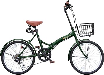 Amazon カゴ付 20インチ 折りたたみ自転車 P 008 T おしゃれなs字