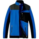 CONOMAX Mens Fleece Jacket Full Zip Lightweight Polar Fleece Jacket Casual Coats Soft Warm Outerwear with Pockets