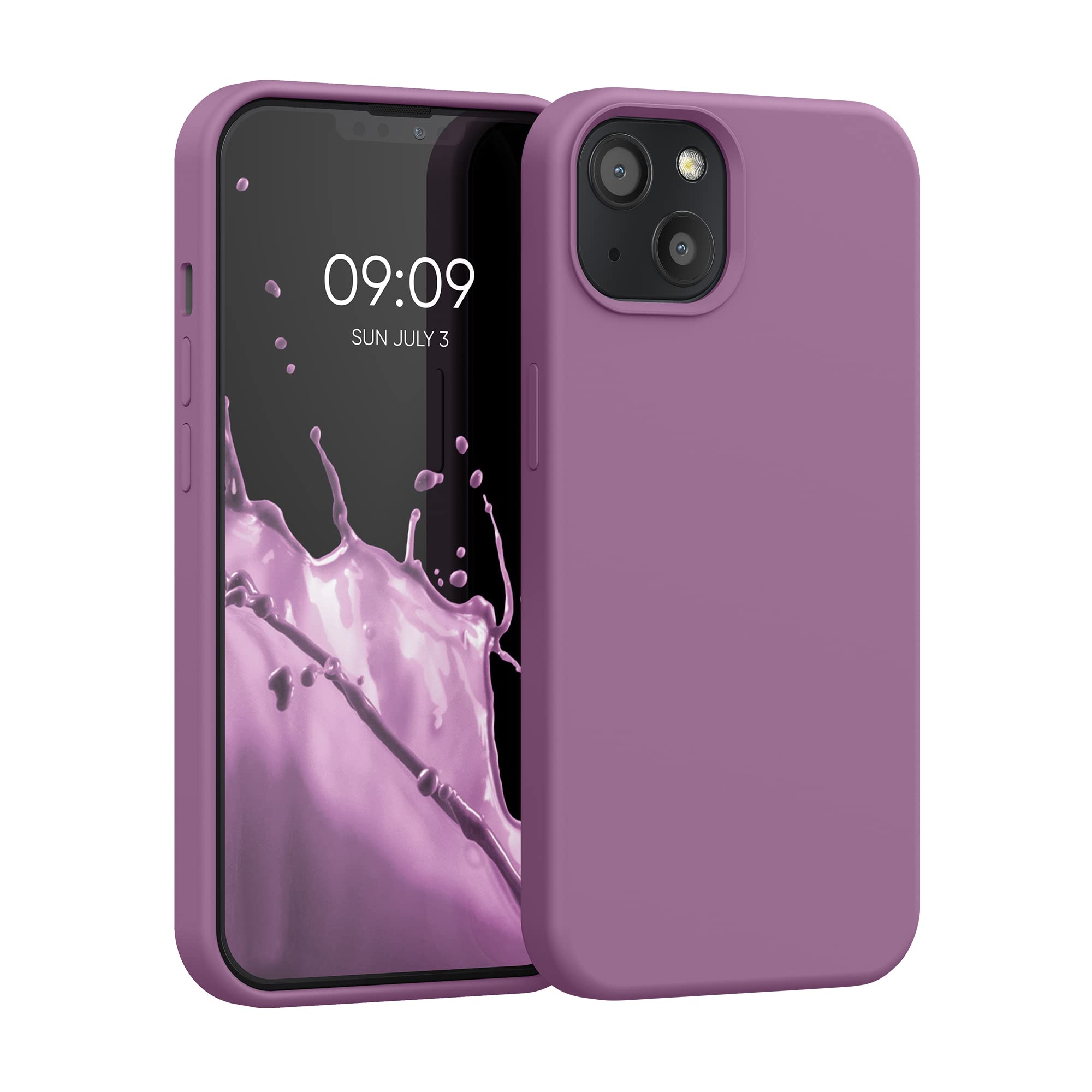 kwmobile Case Compatible with Apple iPhone 13 Case - TPU Silicone Phone Cover with Soft Finish - Orchid Violet — image 1