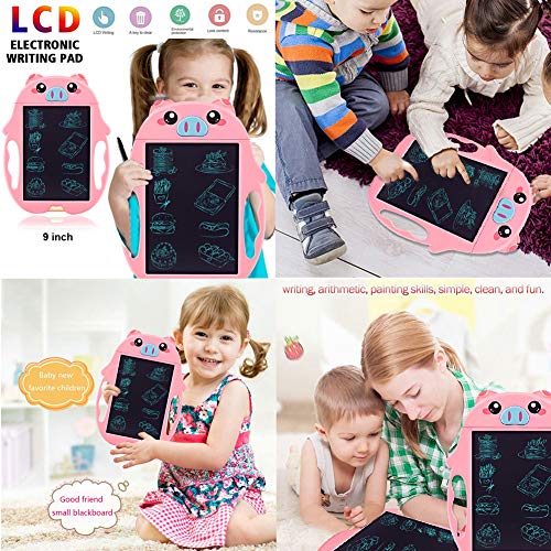 MEMOVAN LCD Doodle Board Drawing Tablet Digital Handwriting Pads for Kids, 3-6 Age Girl Educational Birthday Gifts, Portable Reusable Erasable Ewriter, Electronic Notepad for School, Office (Pink) - Thumbnail 6