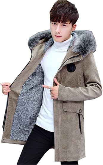 Amazon ユケ二ー 冬服 モッズコート M 3xl大き ロングコート 厚手 ボアコート ミリタリージャケット メンズ ファーフード かっこいい コート ジャケット 通販