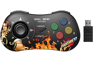 8Bitdo NEOGEO Wireless Controller for Windows, Android, and NEOGEO mini with Classic Click-Style Joystick - Officially Licens