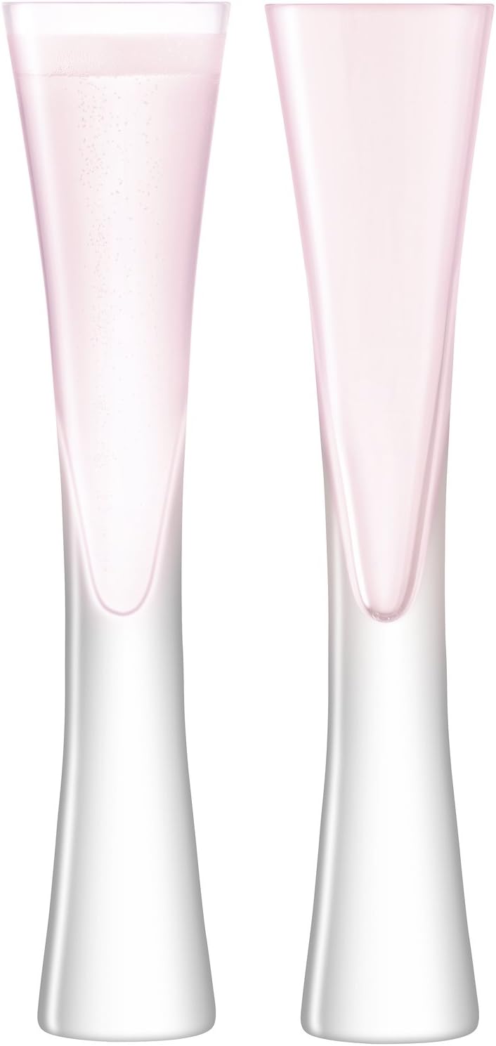LSA International Moya Champagne Flute 170ml Blush, 2 count