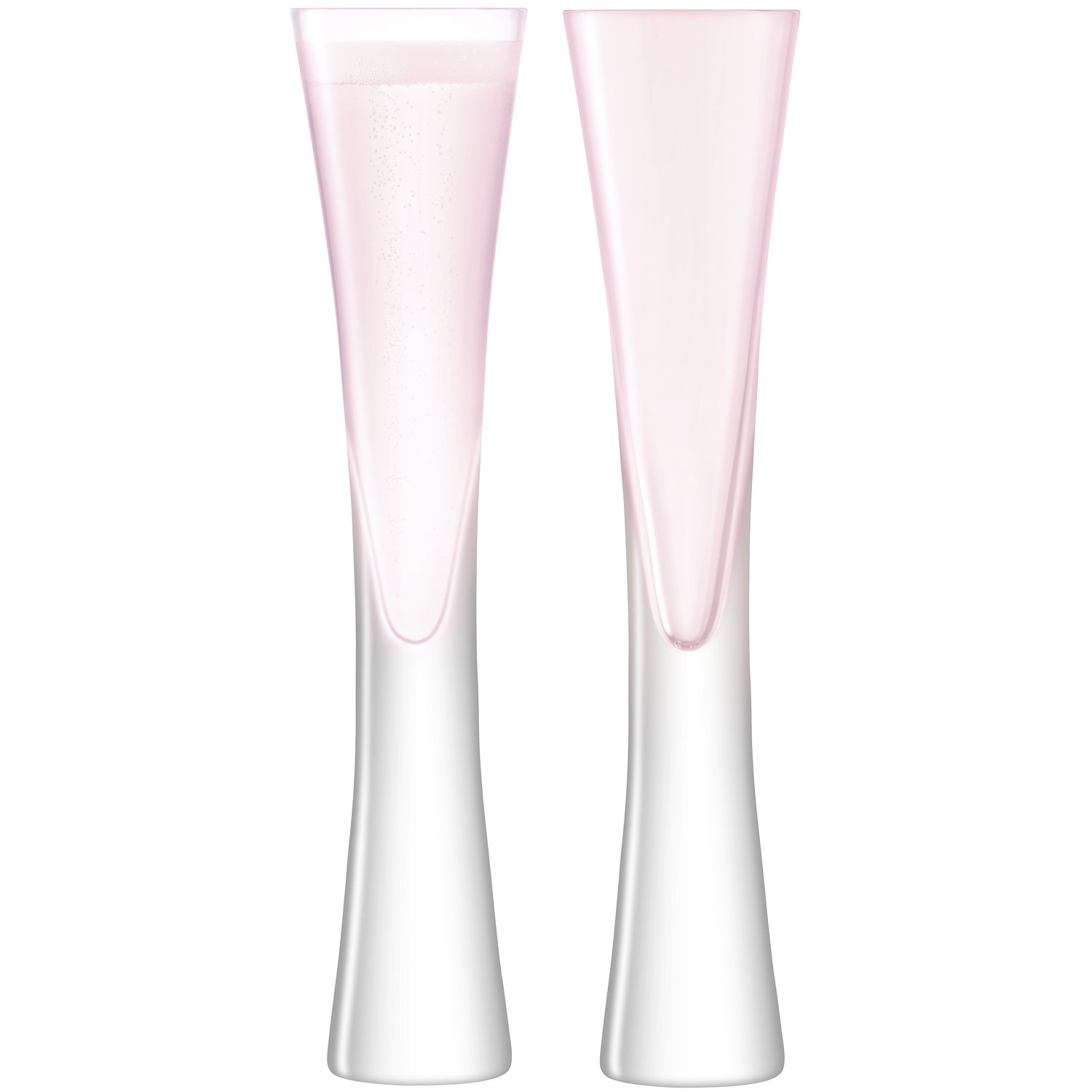 LSA International Moya Champagne Flute 170ml Blush | Set of 2 | Mouthblown & Handmade Glass | Hand Painted | MV30