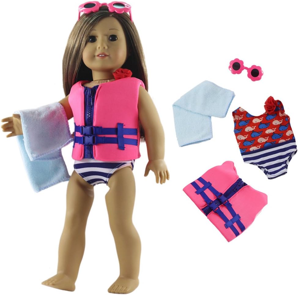 HongShun 1 Set Fashion Swimsuit Outfit for 18"American Girl Doll