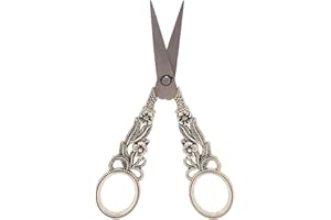 Haofy Vintage Style Craft Scissors Stainless Steel Ideal Sewing Embroidery - Silver