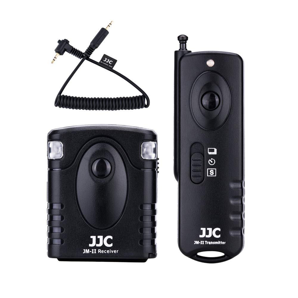 JJC Wireless Remote Controller for Olympus OM SYSTEM OM-1 OM-D E-M5 Mark III E-M1 Mark II Mark III E-M1X Mirrorless Camera (30 Meters, 433mHz), Compatible with Olympus RM-CB2 Remote Cable Switch