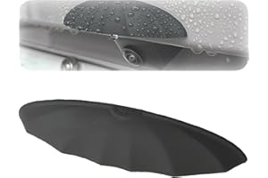 LINGHGD Car Rear View Camera Anti-Rain Cover, Silicone Protection Cover for Car Reversing Cameras, Non-Destructive Installation Modification Protective Sticker for All Kinds of Cars (Black)